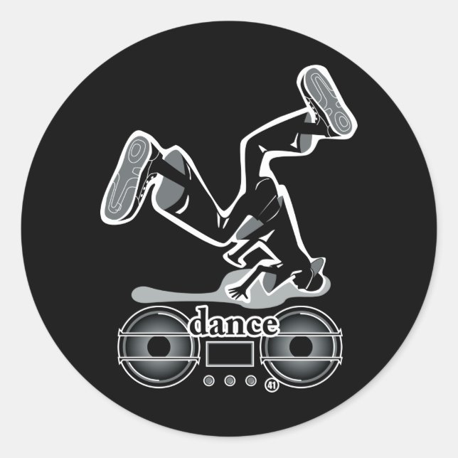 DANCE2 CLASSIC ROUND STICKER (Front)