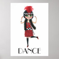 Dance 1920s Costume Big Eye Flapper Girl
