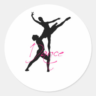 dance_3 classic round sticker