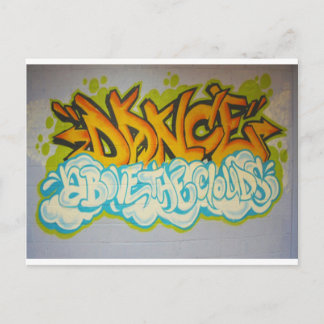 Dance above the Clouds Graffiti Postcard