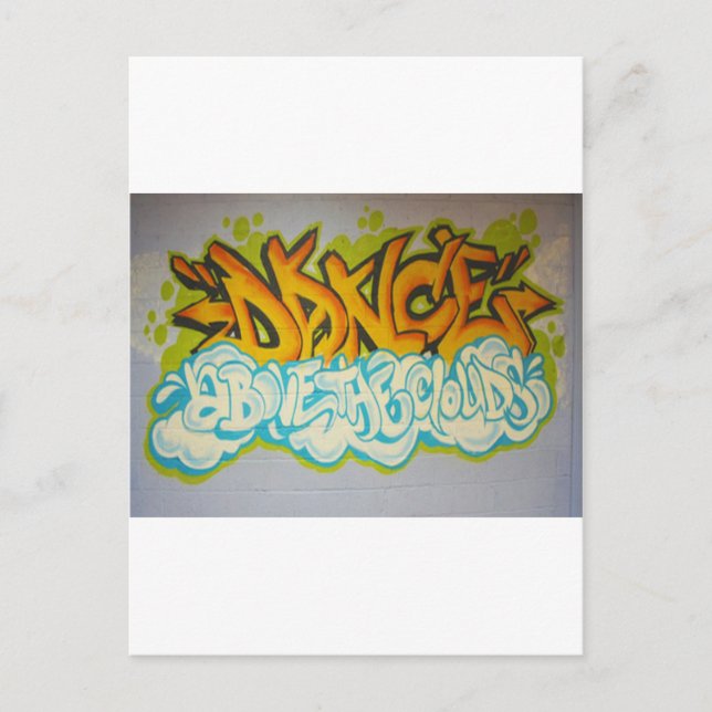 Dance above the Clouds Graffiti Postcard (Front)