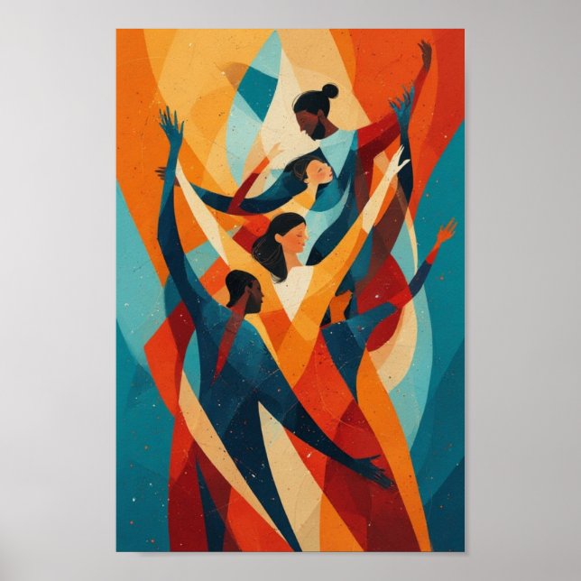 dance abstract art poster (Front)