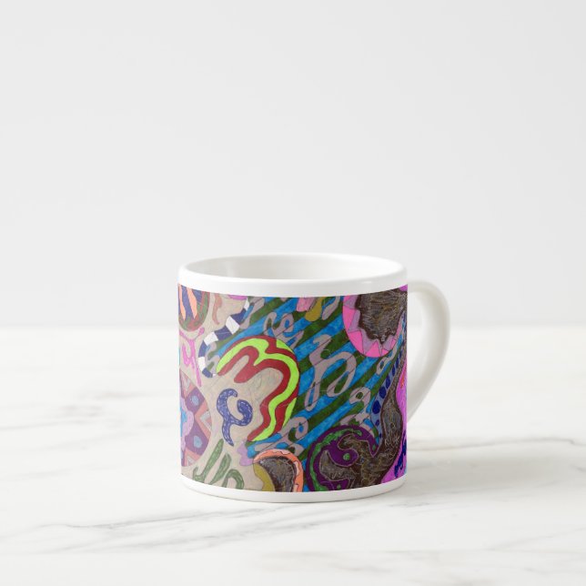 "Dance" Abstract Espresso Cup (Front Right)