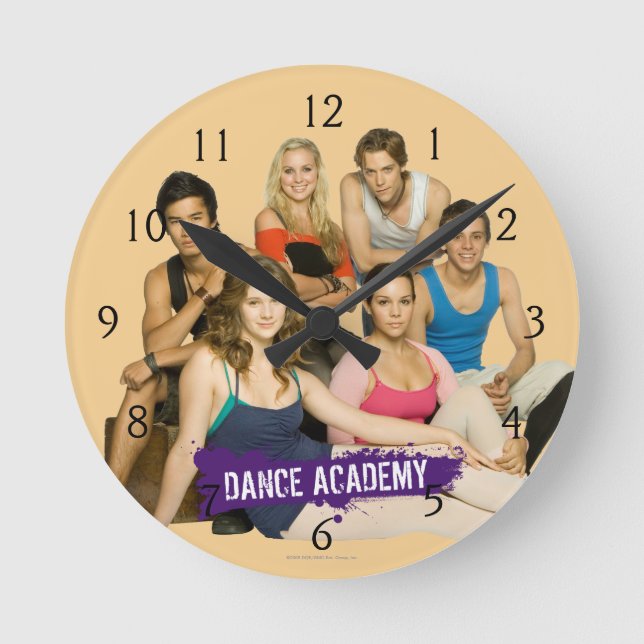 Dance Academy Cast Round Clock (Front)