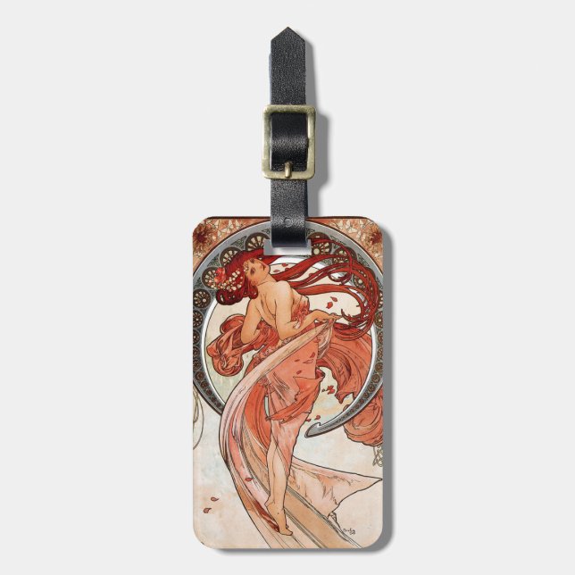 Dance , Alphonse Mucha Luggage Tag (Front Vertical)