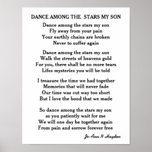 DANCE AMONG THE STARS MY FRIEND  POSTER