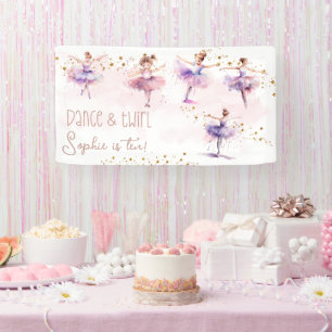 Dance and twirl ballerina birthday banner