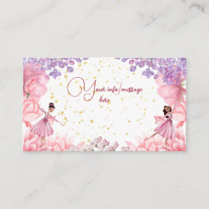 Dance and twirl ballerina birthday enclosure card