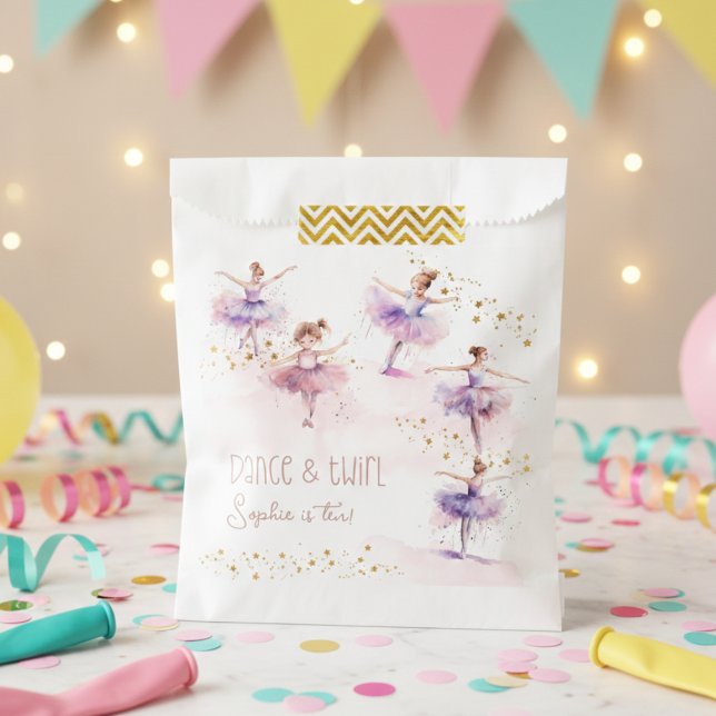 Dance and twirl ballerina birthday favour bag (Creator Uploaded)