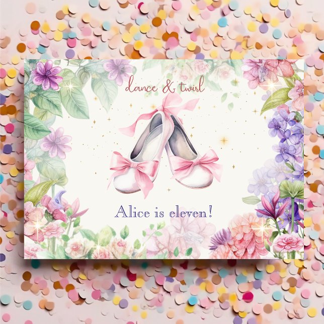 dance and twirl ballerina birthday invitation (Creator Uploaded)