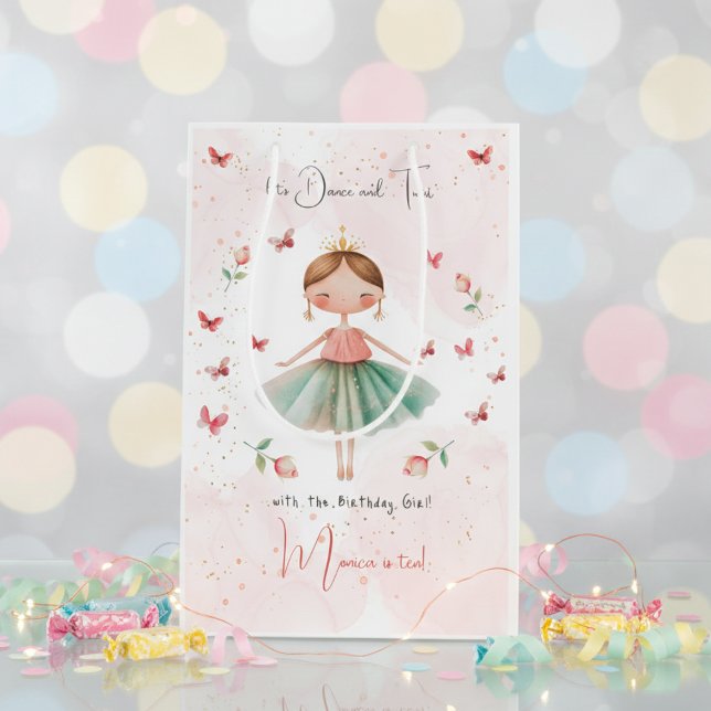 Dance and twirl ballet kid birthday medium gift bag (Creator Uploaded)