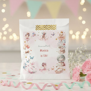 Dance and twirl cute ballerina ballet kid birthday favour bag