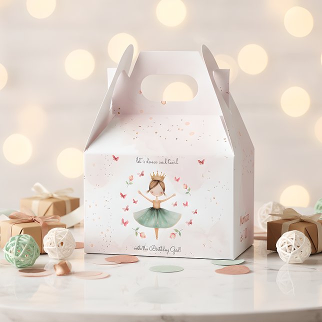 Dance and twirl cute ballerina ballet kid birthday favour box (Creator Uploaded)