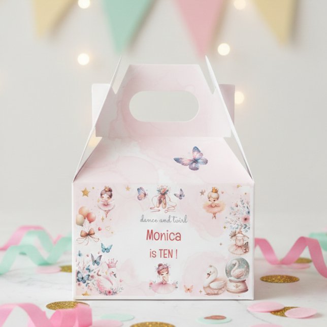 Dance and twirl cute ballerina ballet kid birthday favour box (Creator Uploaded)