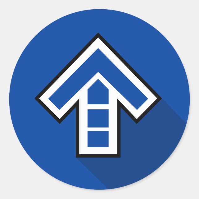 Dance Arrow Flat Style Classic Round Sticker (Front)