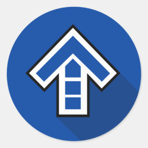 Dance Arrow Flat Style Classic Round Sticker