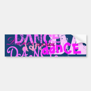Dance Art In Pink Bumper Sticker
