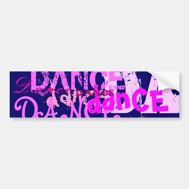 Dance Art In Pink Bumper Sticker (Front)