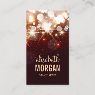 Dance Artist - Modern Glitter Sparkle Business Card