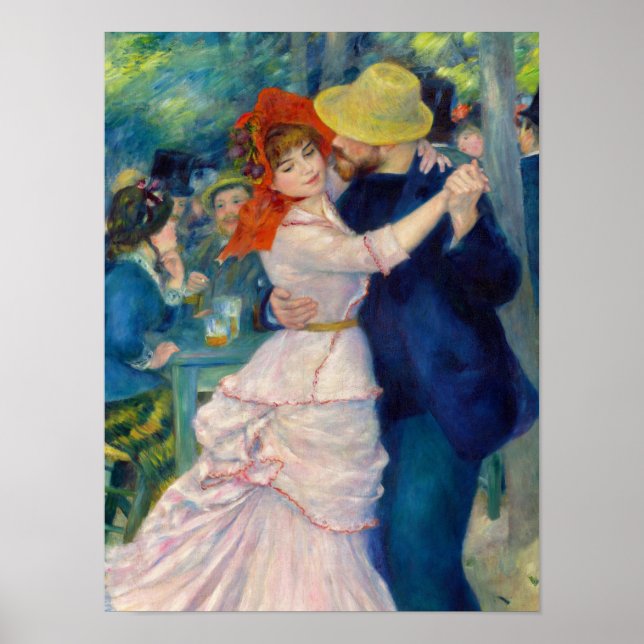 Dance at Bougival, 1883 by Pierre-Auguste Renoir Poster (Front)