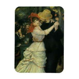 Dance at Bougival by Pierre Renoir, Vintage Art Magnet