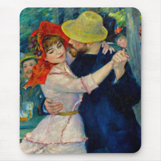 Dance at Bougival Pierre Renoir Mouse Pad (Front)