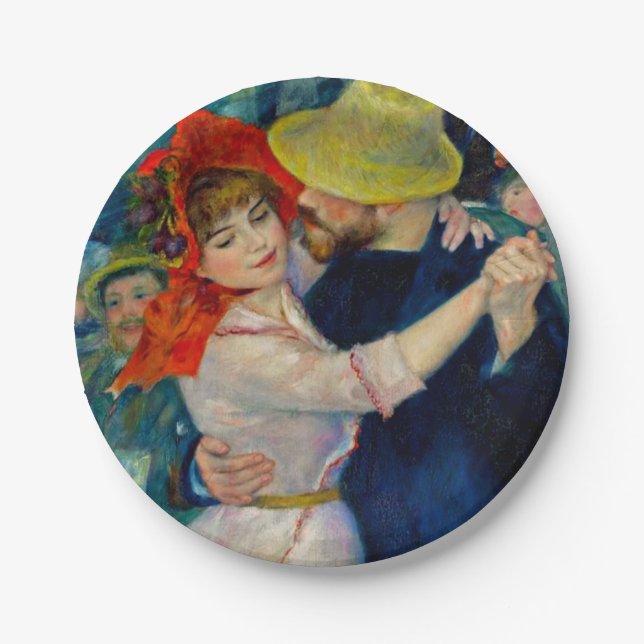 Dance at Bougival Pierre Renoir Paper Plate (Front)