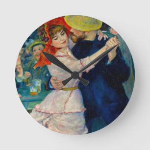 Dance at Bougival Pierre Renoir Round Clock