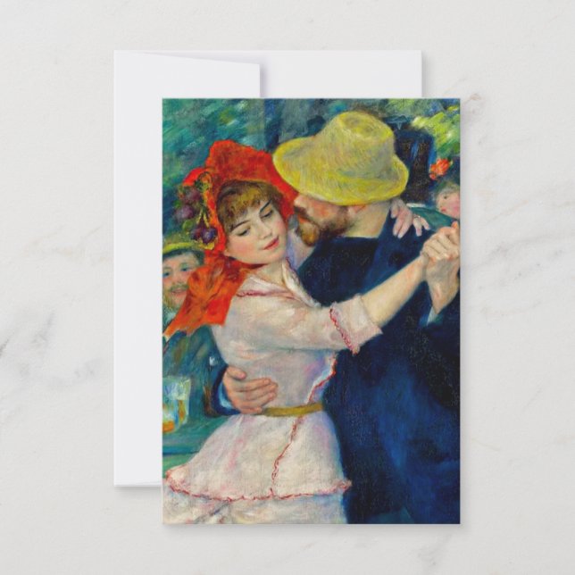 Dance at Bougival Pierre Renoir RSVP Card (Front)
