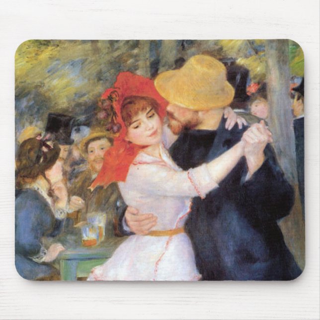 Dance at Bougival - Renoir Impressionist Painting Mouse Pad (Front)