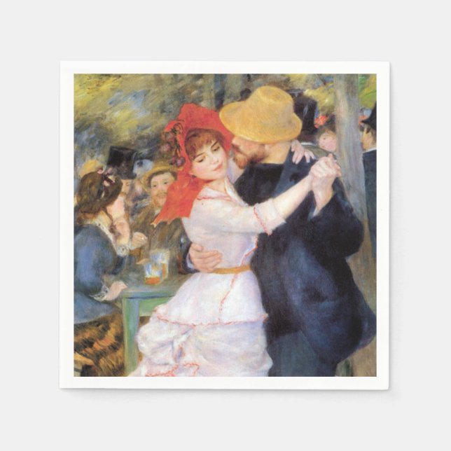 Dance at Bougival - Renoir Impressionist Painting Napkin (Front)