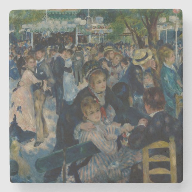 Dance at Le Moulin de la Galette - Auguste Renoir Stone Coaster (Front)