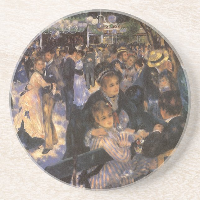 Dance at Le Moulin de la Galette by Pierre Renoir Coaster (Front)
