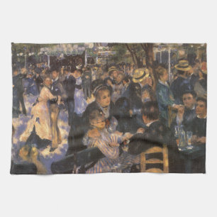 Dance at Le Moulin de la Galette by Pierre Renoir Tea Towel