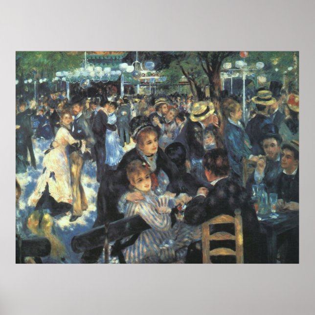 Dance at Le Moulin de la Galette by Renoir Poster (Front)