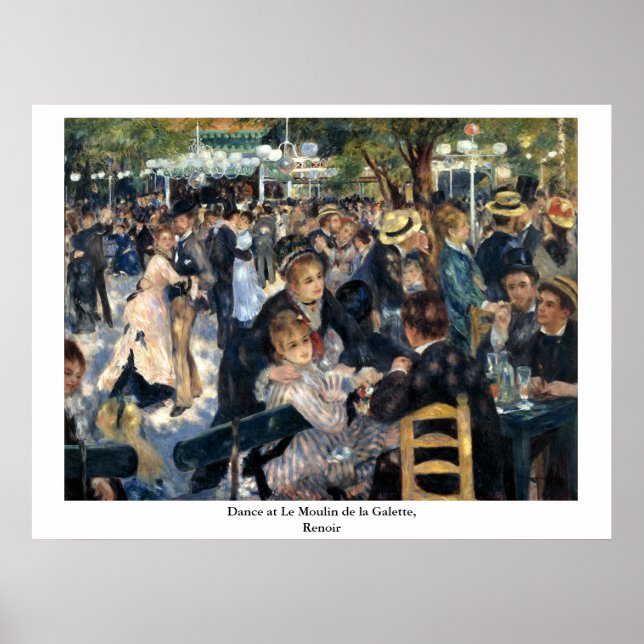 Dance at Le Moulin de la Galette by Renoir Poster (Front)