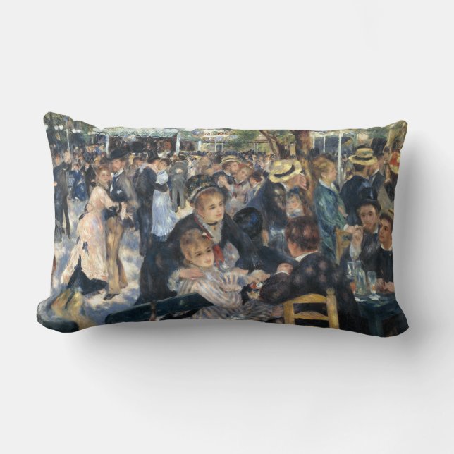 Dance at Le moulin de la Galette, Renoir Lumbar Cushion (Front)
