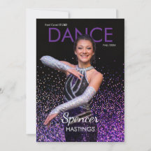 Dance Autograph Card Glitter Showcase Dancer Cards