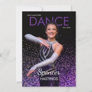 Dance Autograph Card Glitter Showcase Dancer Cards