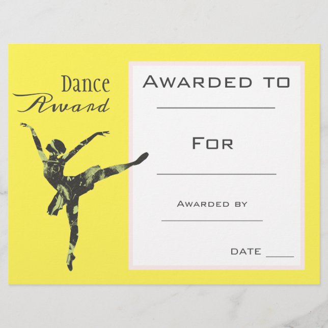 Dance award girl ballet dancer (Front)