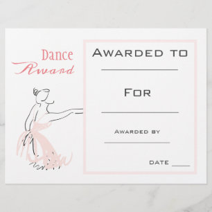 Dance award girl ballet pink dancer