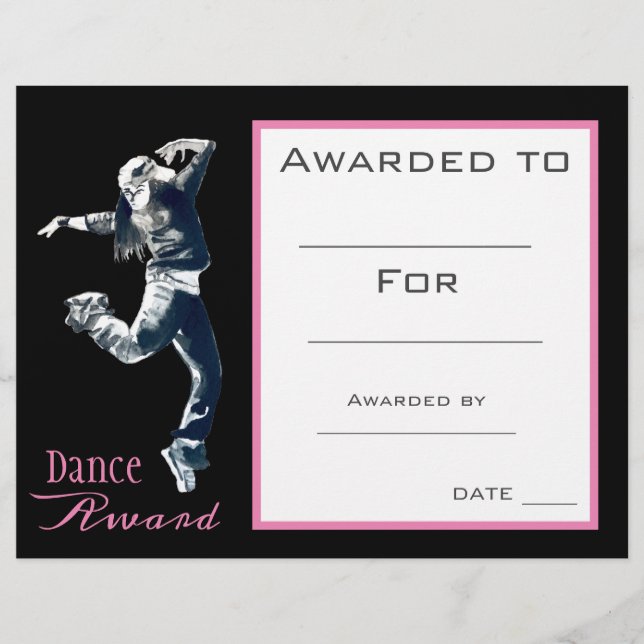 Dance award girl hip hop dancer (Front)