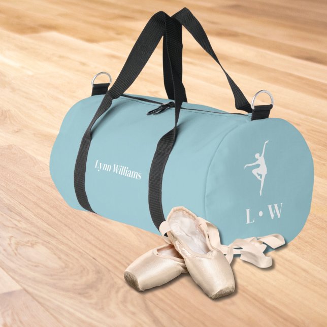 Dance Bag | Blue Initials Name Duffle Bag (Girls Dance Bags)
