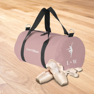 Dance Bag | Pink Initials Name Duffle Bag