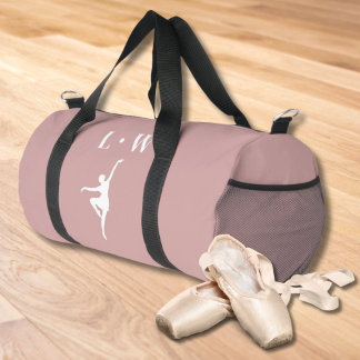 Dance Bag - Pink Initials Name Duffle Bag
