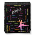 Dance Bag with Personalised Name All Over