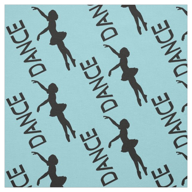 Dance - Ballerina Silhouette Pattern Fabric (Swatch)