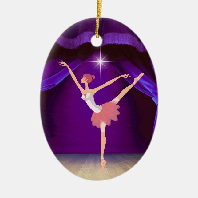 Dance Ballerina - SRF Ceramic Ornament (Front)