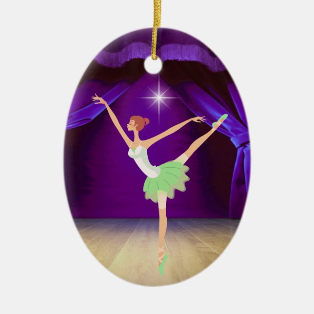 Dance Ballerina - SRF Ceramic Ornament (Front)