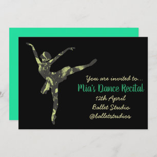 Dance ballet recital invitation